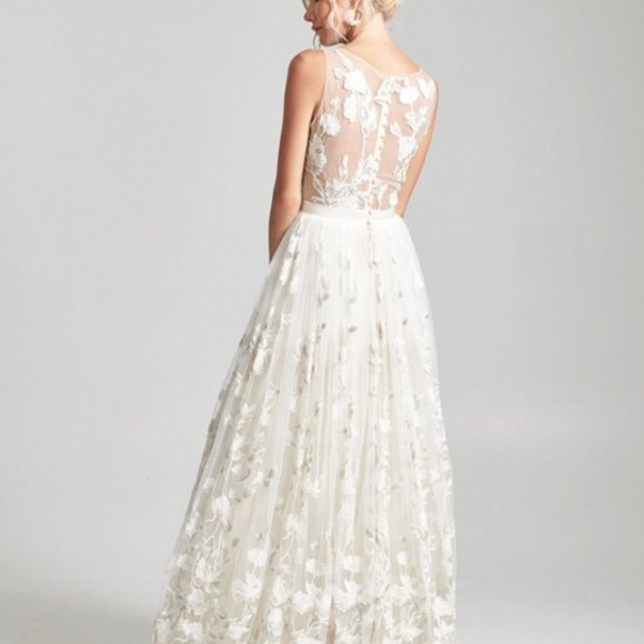 Rebecca Schoneveld White Floral Wedding Dress - Picture 3 of 7